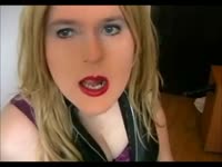 Shemale Surprise - Feeling shemale Trine Larsen turned on her live webcam and fucked herself with a sextoy